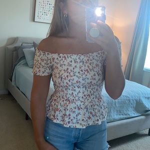 Floral Off the Shoulder Blouse